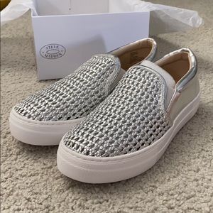 Steve Madden silver sneakers